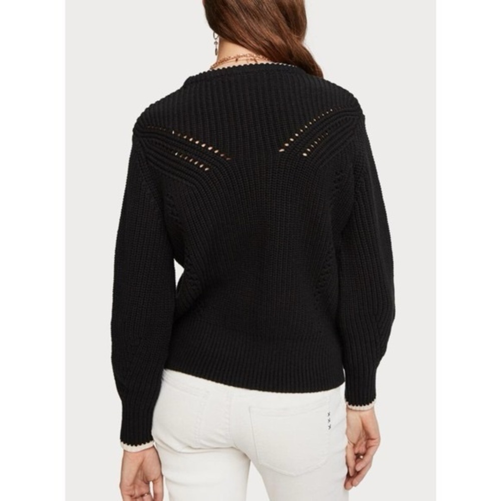 Scotch & Soda Chunky Knit Contrast Trim Sweater